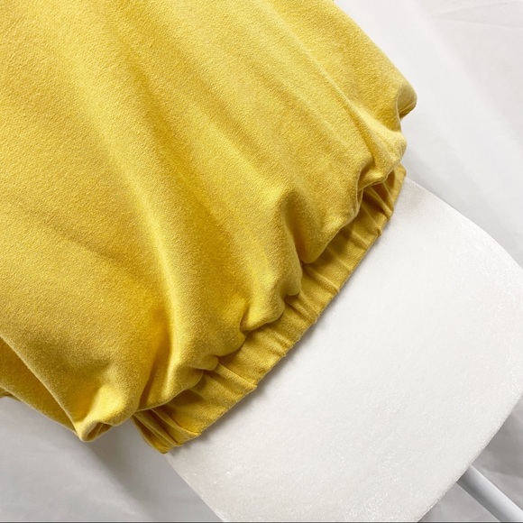 Golden Yellow Short Sleeve Crop Top - Picture 5 of 11